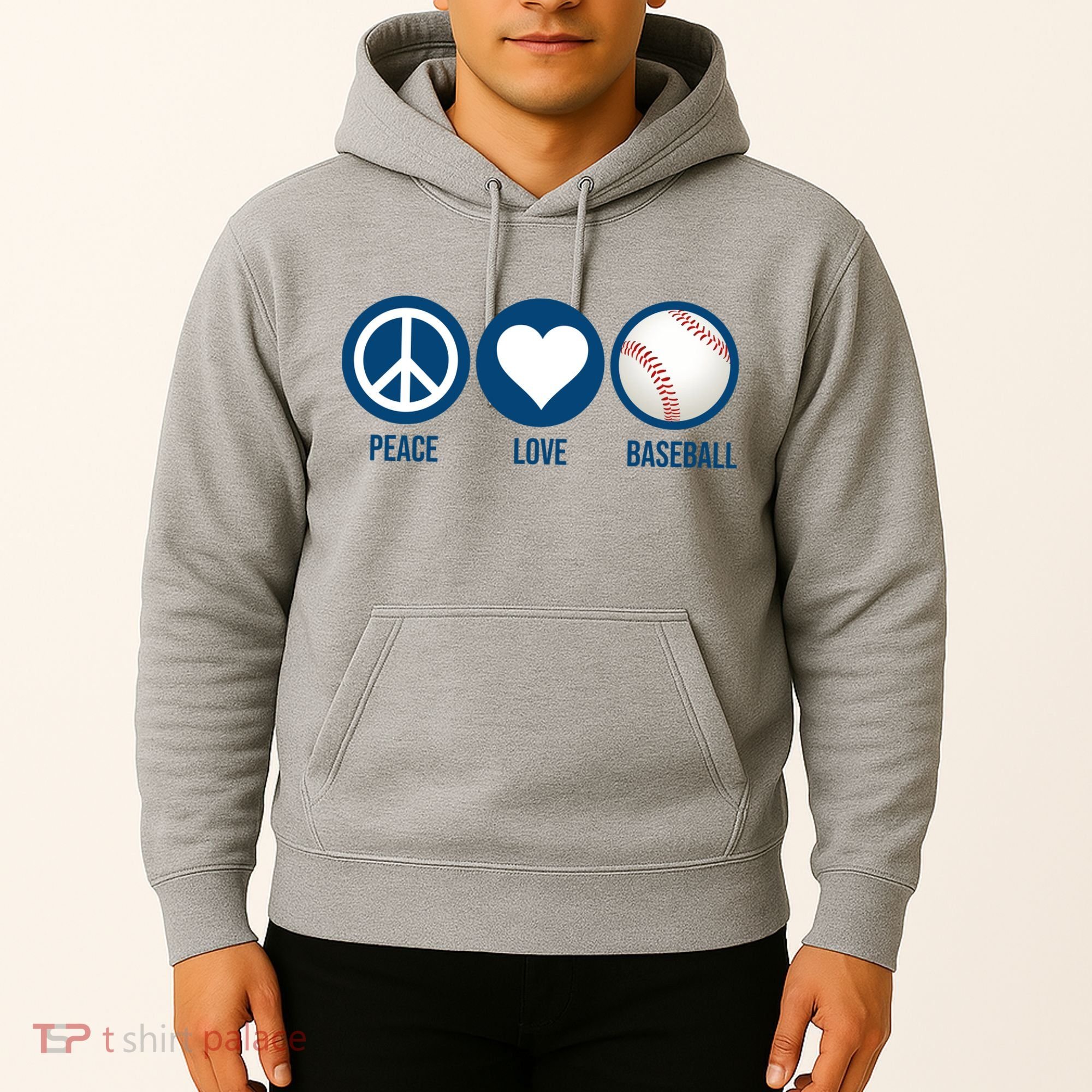 Peace Love Baseball Hoodie