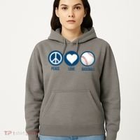 Peace Love Baseball Hoodie thumb 5