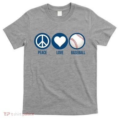 Peace Love Baseball T-Shirt