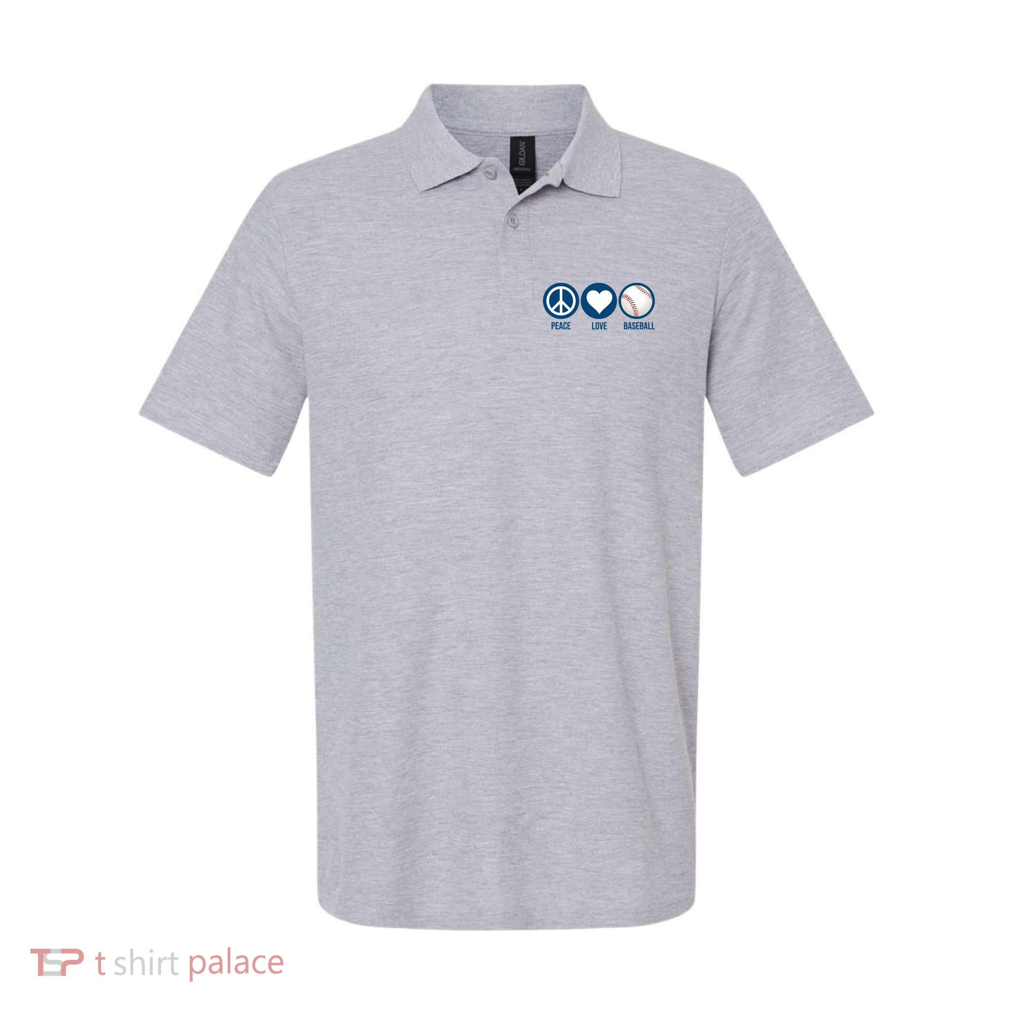 Peace Love Baseball Polo