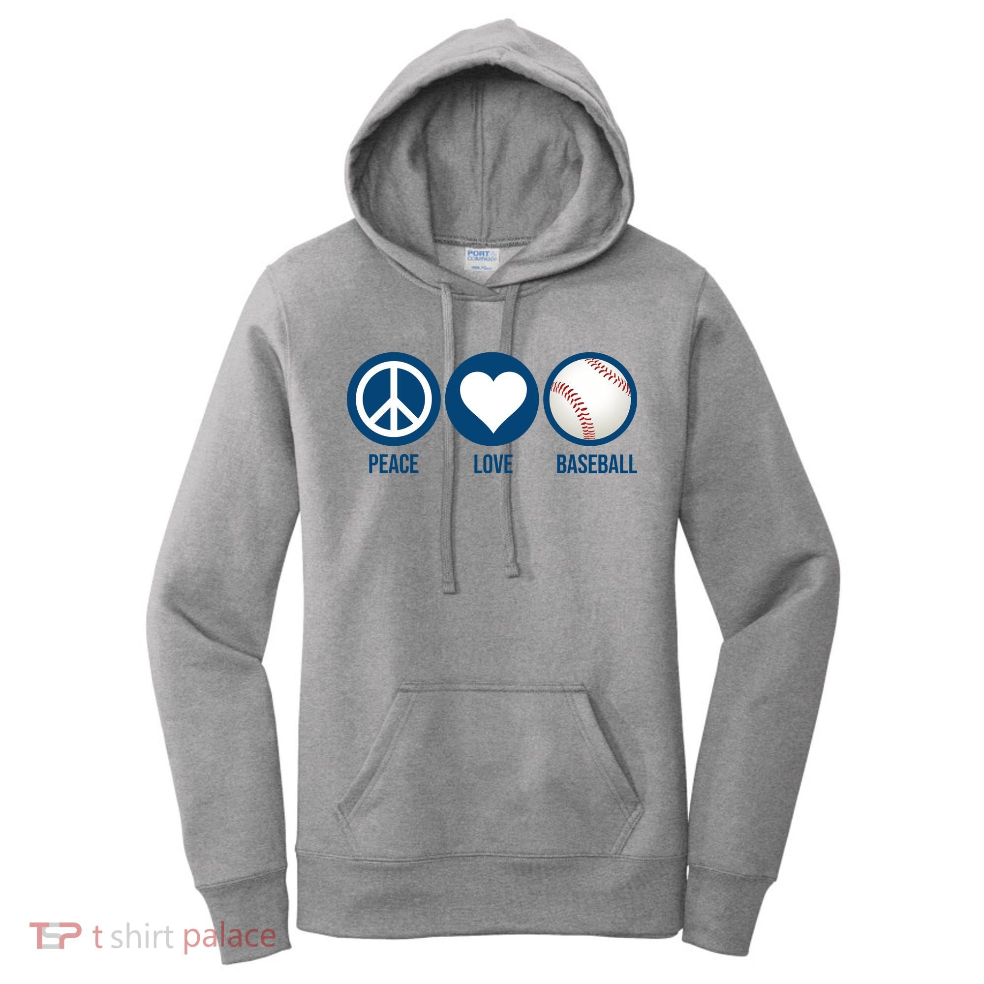 Peace Love Baseball Women's Hoodie
