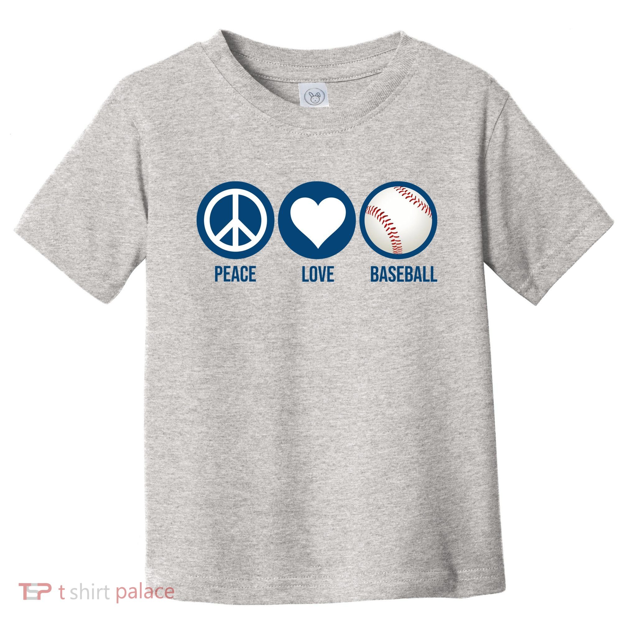 Peace Love Baseball Toddler T-Shirt