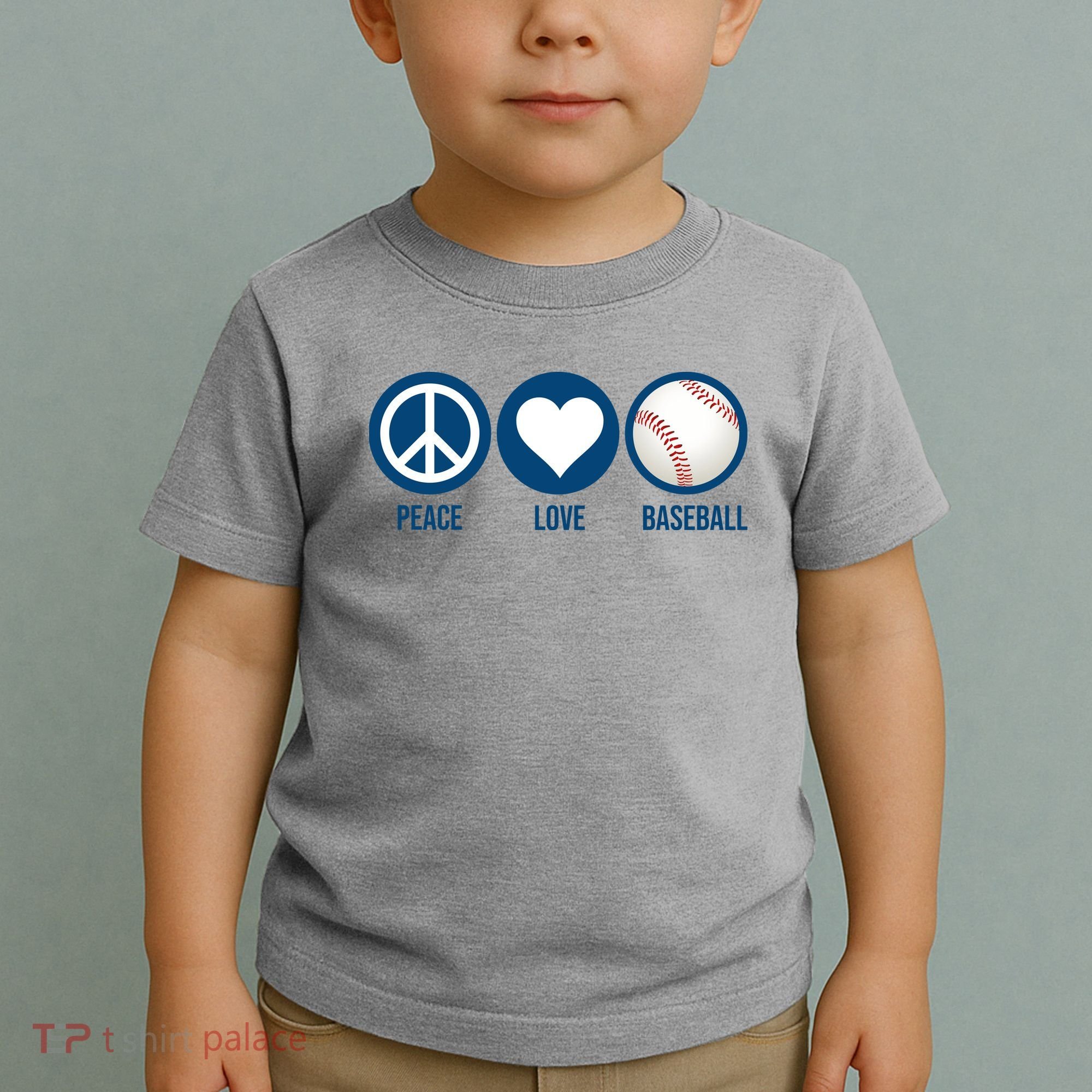 Peace Love Baseball Toddler T-Shirt