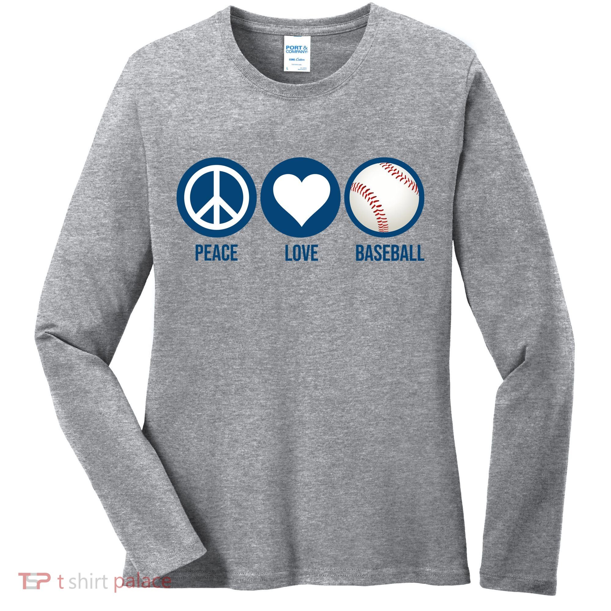 Peace Love Baseball Women's Long Sleeve Shirt