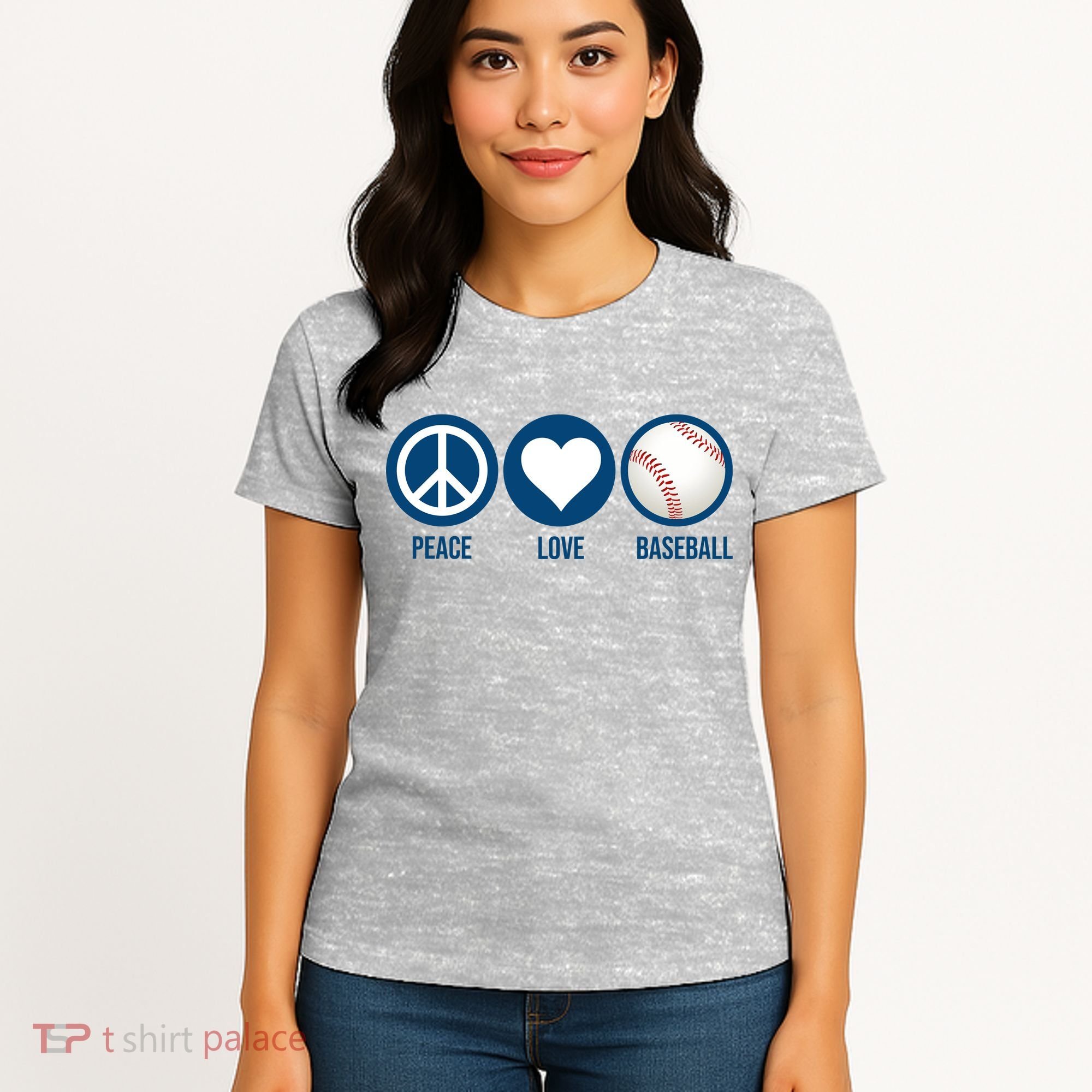 Peace Love Baseball Women's T-Shirt