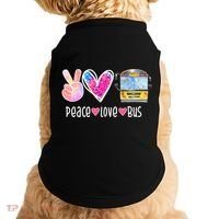 Peace Love Bus Gift For Bus Driver Doggie Tank thumb 0