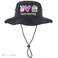Peace Love Bus Gift For Bus Driver Bucket Hat thumb 0