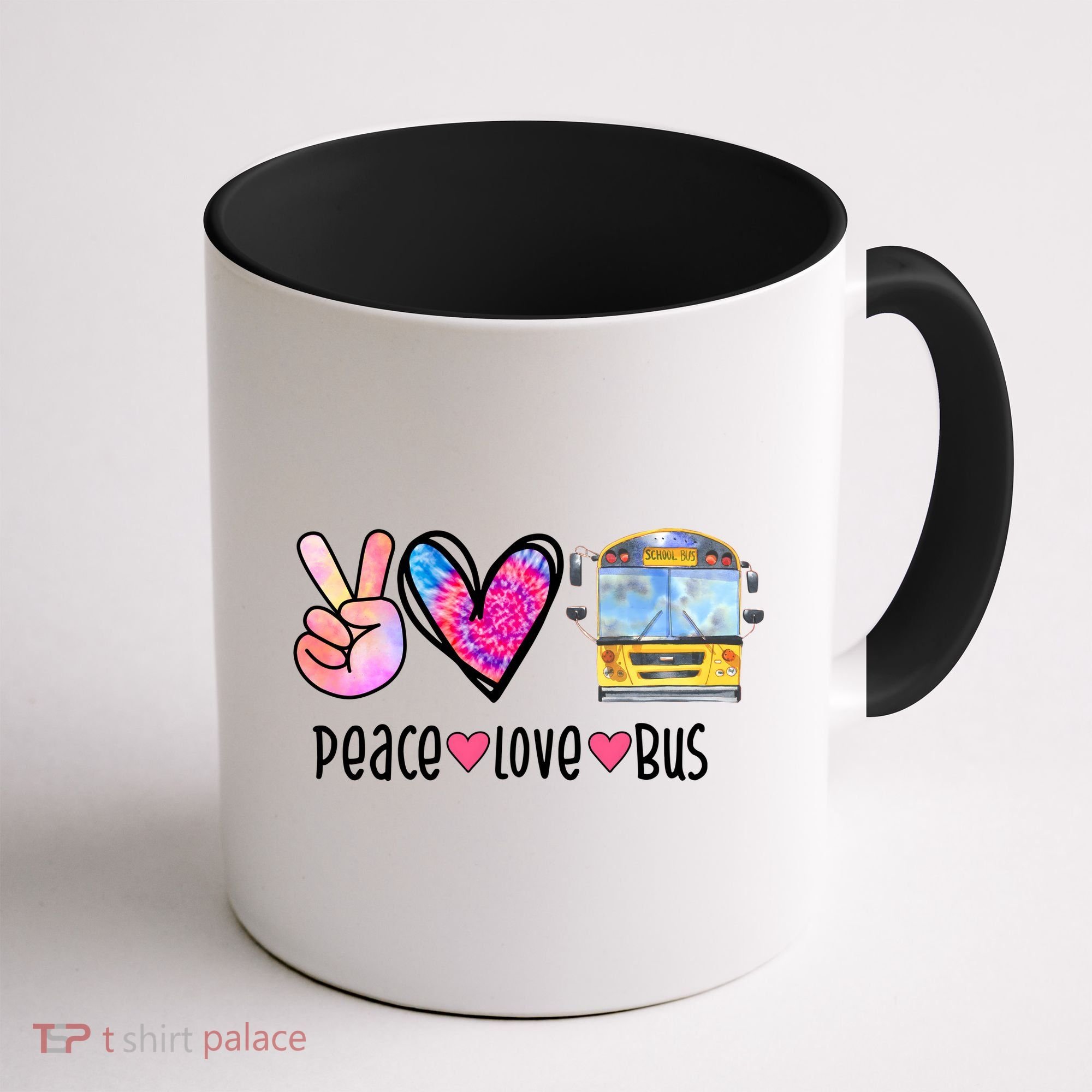 Peace Love Bus Gift For Bus Driver Coffee Mug