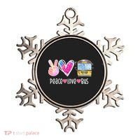 Peace Love Bus Gift For Bus Driver Ornament thumb 0
