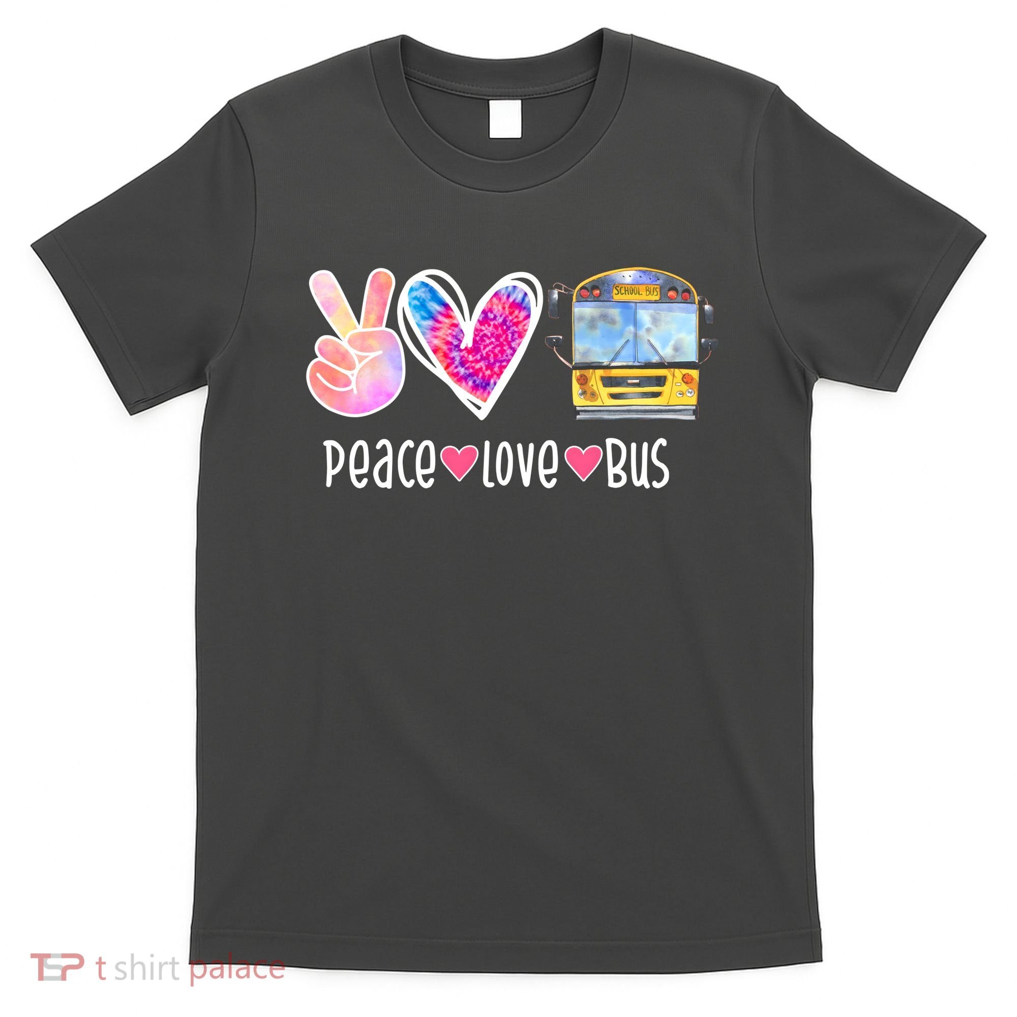 Peace Love Bus Gift For Bus Driver T-Shirt