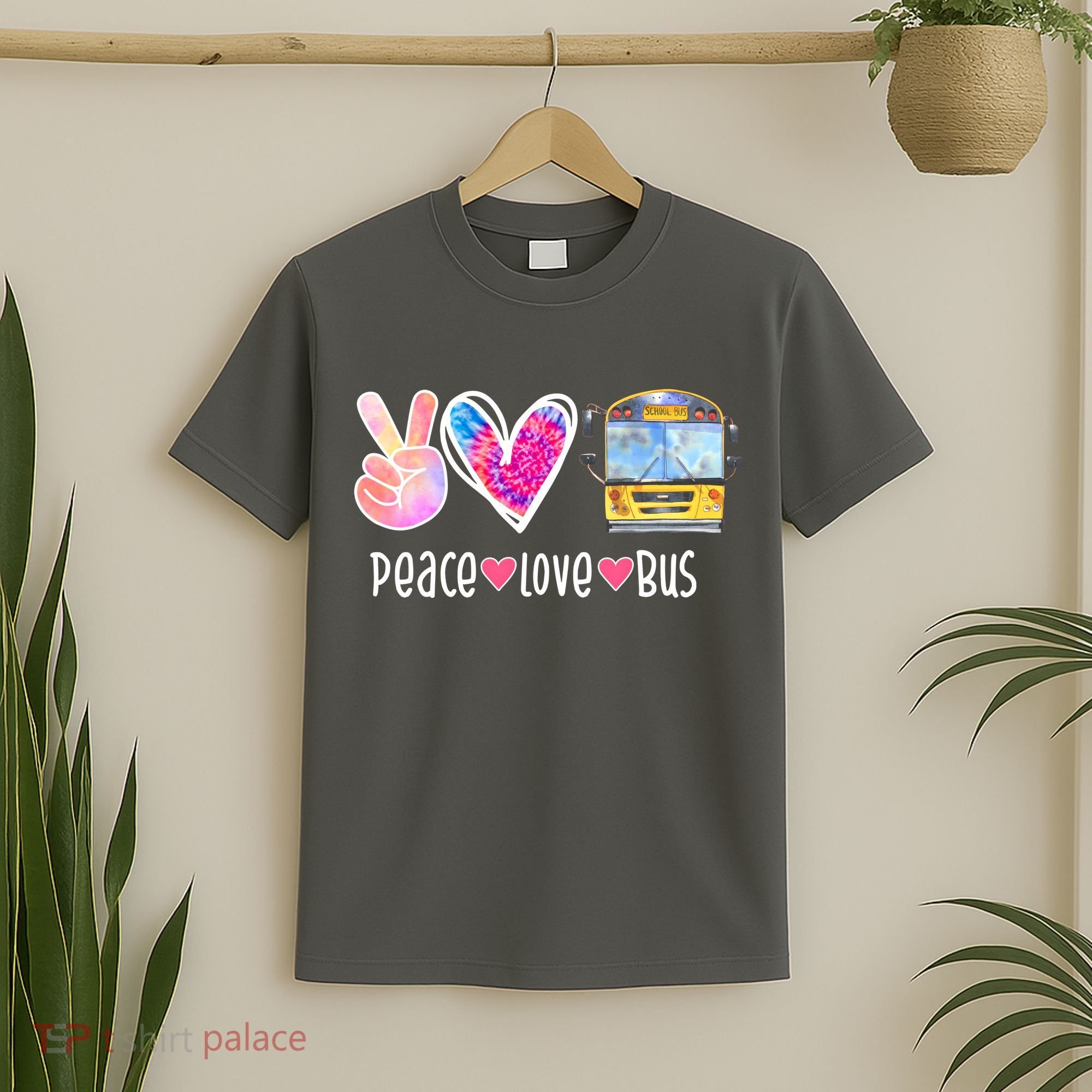 Peace Love Bus Gift For Bus Driver T-Shirt
