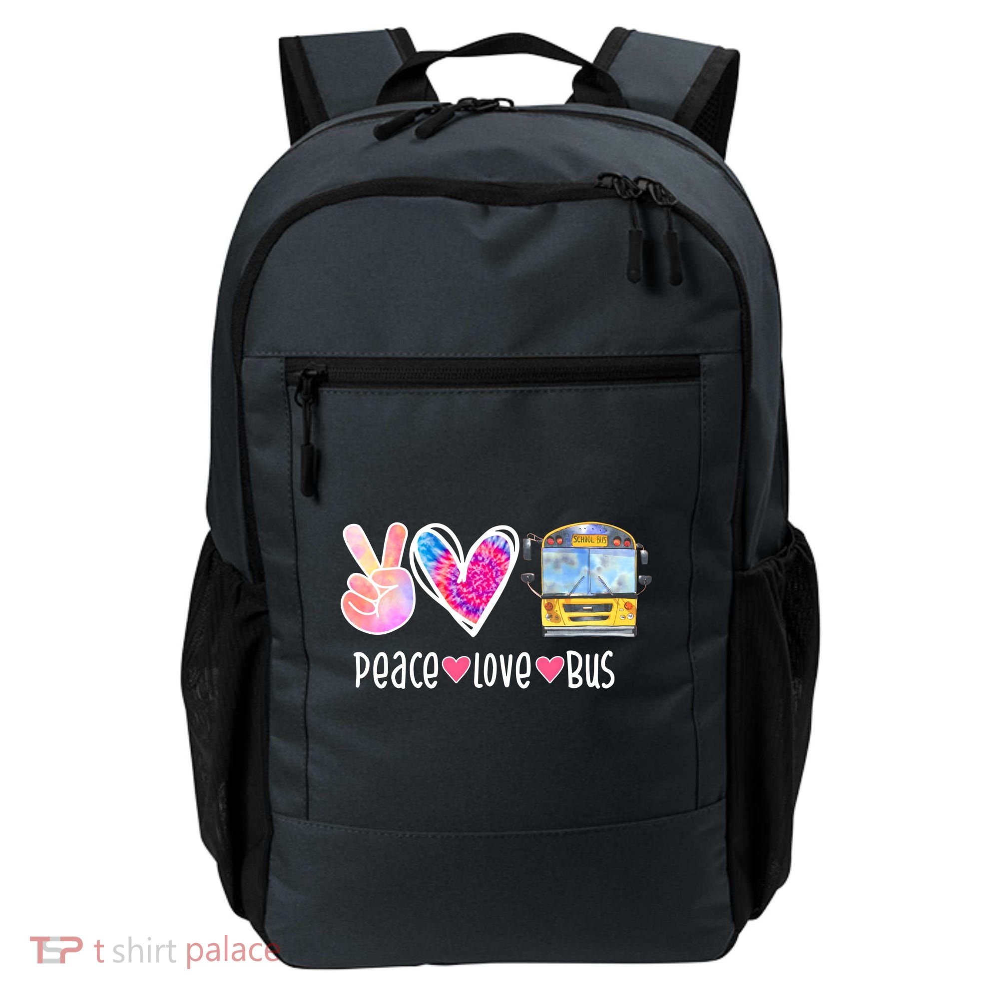 Peace Love Bus Gift For Bus Driver Backpack