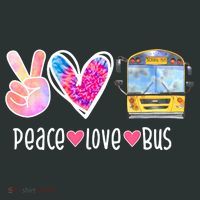 Peace Love Bus Gift For Bus Driver Mousepad thumb 1