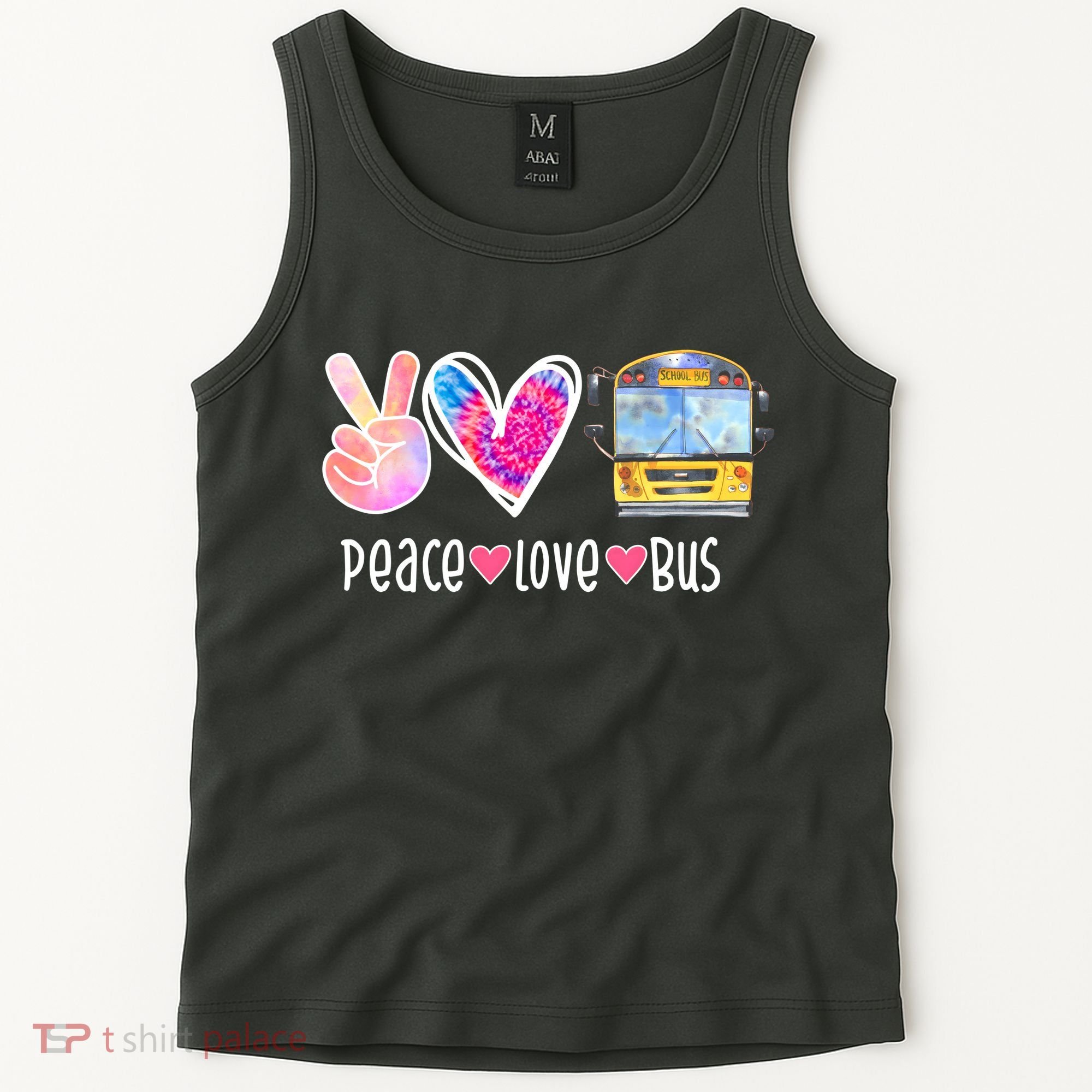 Peace Love Bus Gift For Bus Driver Tank Top