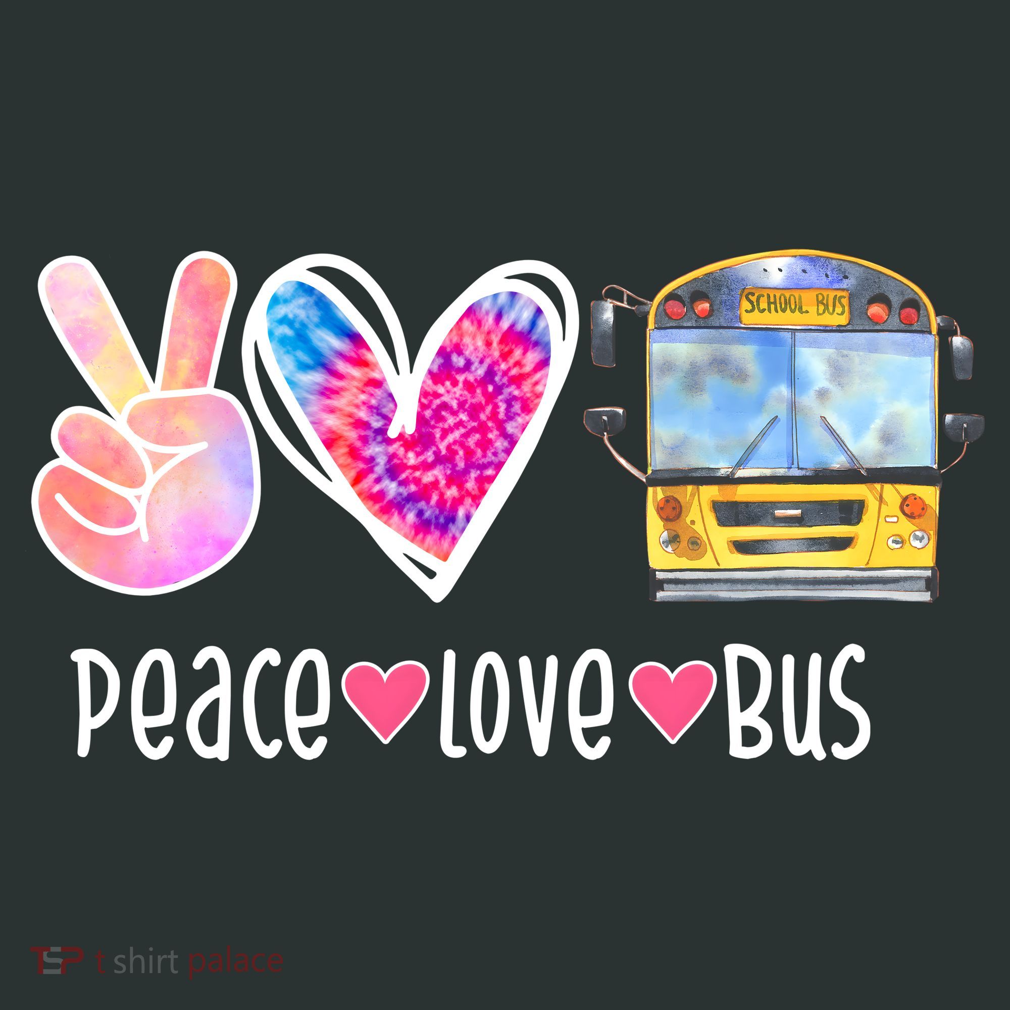 Peace Love Bus Gift For Bus Driver Women's T-Shirt