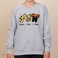 Peace Love Boxer Dog Boxer Dog Lover Gift Women's Sweatshirt thumb 0