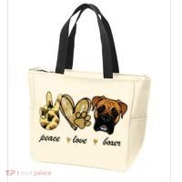 Peace Love Boxer Dog Boxer Dog Lover Gift Tote Bag thumb 3