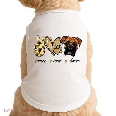 Peace Love Boxer Dog Boxer Dog Lover Gift Doggie Tank