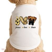Peace Love Boxer Dog Boxer Dog Lover Gift Doggie Tank thumb 0