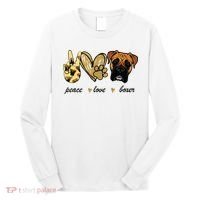 Peace Love Boxer Dog Boxer Dog Lover Gift Long Sleeve Shirt thumb 0