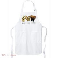 Peace Love Boxer Dog Boxer Dog Lover Gift Apron thumb 0