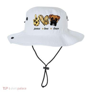Peace Love Boxer Dog Boxer Dog Lover Gift Bucket Hat