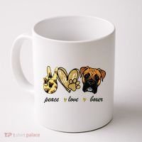 Peace Love Boxer Dog Boxer Dog Lover Gift Coffee Mug thumb 0