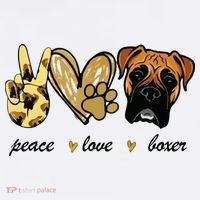 Peace Love Boxer Dog Boxer Dog Lover Gift Beanie thumb 2