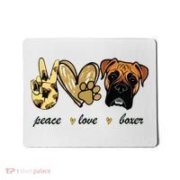 Peace Love Boxer Dog Boxer Dog Lover Gift Mousepad thumb 0