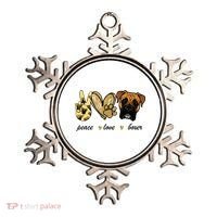 Peace Love Boxer Dog Boxer Dog Lover Gift Ornament thumb 0