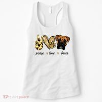 Peace Love Boxer Dog Boxer Dog Lover Gift Women's Tank Top thumb 0
