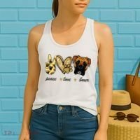 Peace Love Boxer Dog Boxer Dog Lover Gift Women's Tank Top thumb 2