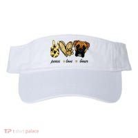 Peace Love Boxer Dog Boxer Dog Lover Gift Visor thumb 0