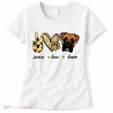 Peace Love Boxer Dog Boxer Dog Lover Gift Women's T-Shirt