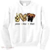 Peace Love Boxer Dog Boxer Dog Lover Gift Kids Sweatshirt thumb 0