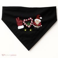 Peace Love Christmas Gnome Sublimation Funny Xmas Gift USA-Made Doggie Bandana thumb 0