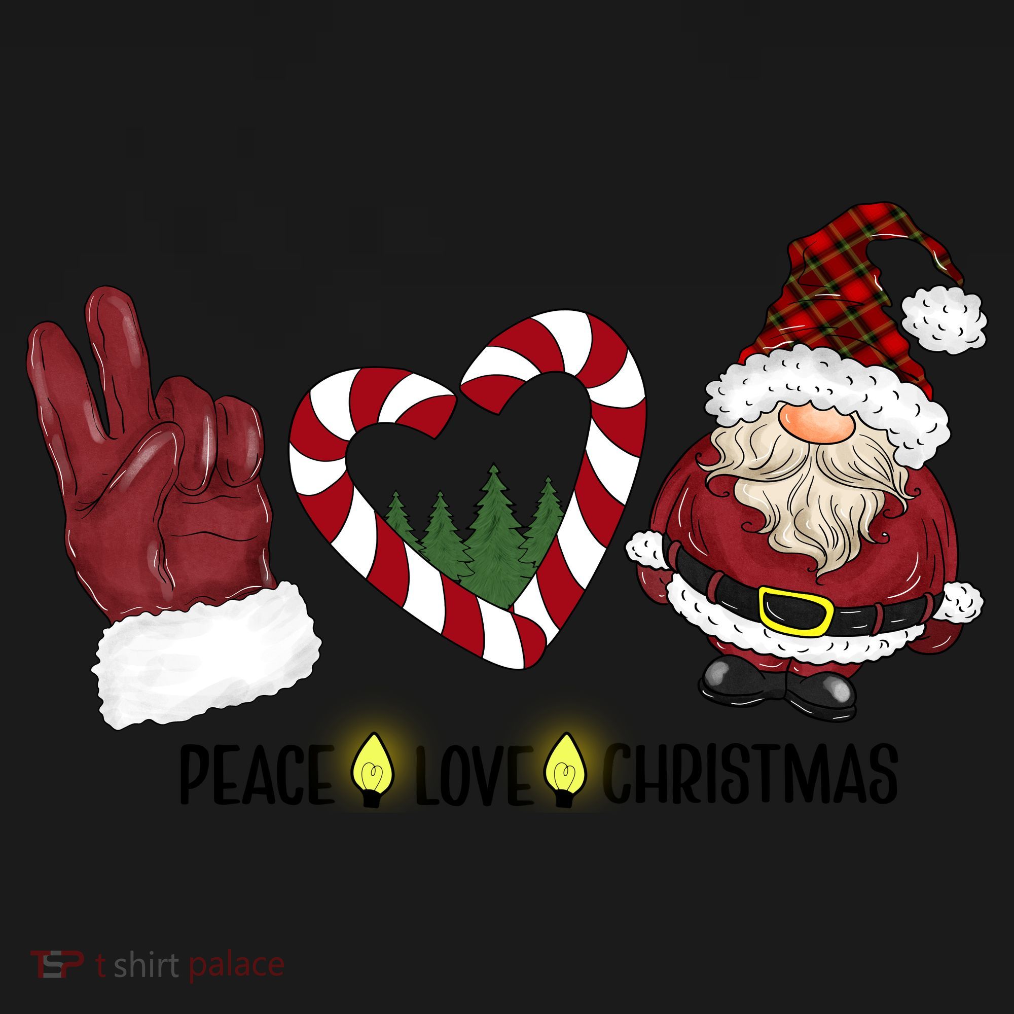 Peace Love Christmas Gnome Sublimation Funny Xmas Gift Apron