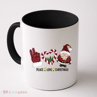 Peace Love Christmas Gnome Sublimation Funny Xmas Gift Coffee Mug thumb 0