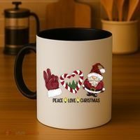 Peace Love Christmas Gnome Sublimation Funny Xmas Gift Coffee Mug thumb 4