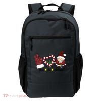 Peace Love Christmas Gnome Sublimation Funny Xmas Gift Backpack thumb 0