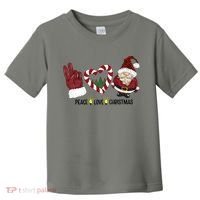 Peace Love Christmas Gnome Sublimation Funny Xmas Gift Toddler T-Shirt thumb 0