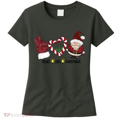 Peace Love Christmas Gnome Sublimation Funny Xmas Gift Women's T-Shirt