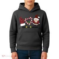 Peace Love Christmas Gnome Sublimation Funny Xmas Gift Kids Hoodie thumb 4