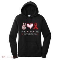 Peace Love Cure Heart Disease Awareness Chd Gift Women's Hoodie thumb 0