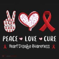 Peace Love Cure Heart Disease Awareness Chd Gift Women's Hoodie thumb 2