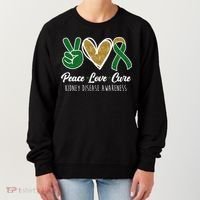 Peace Love Cure Kidney Disease Awareness Women's Sweatshirt thumb 0