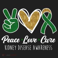 Peace Love Cure Kidney Disease Awareness Women's Sweatshirt thumb 2