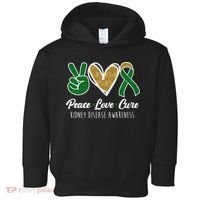 Peace Love Cure Kidney Disease Awareness Toddler Hoodie thumb 0