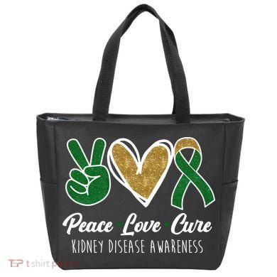 Peace Love Cure Kidney Disease Awareness Tote Bag
