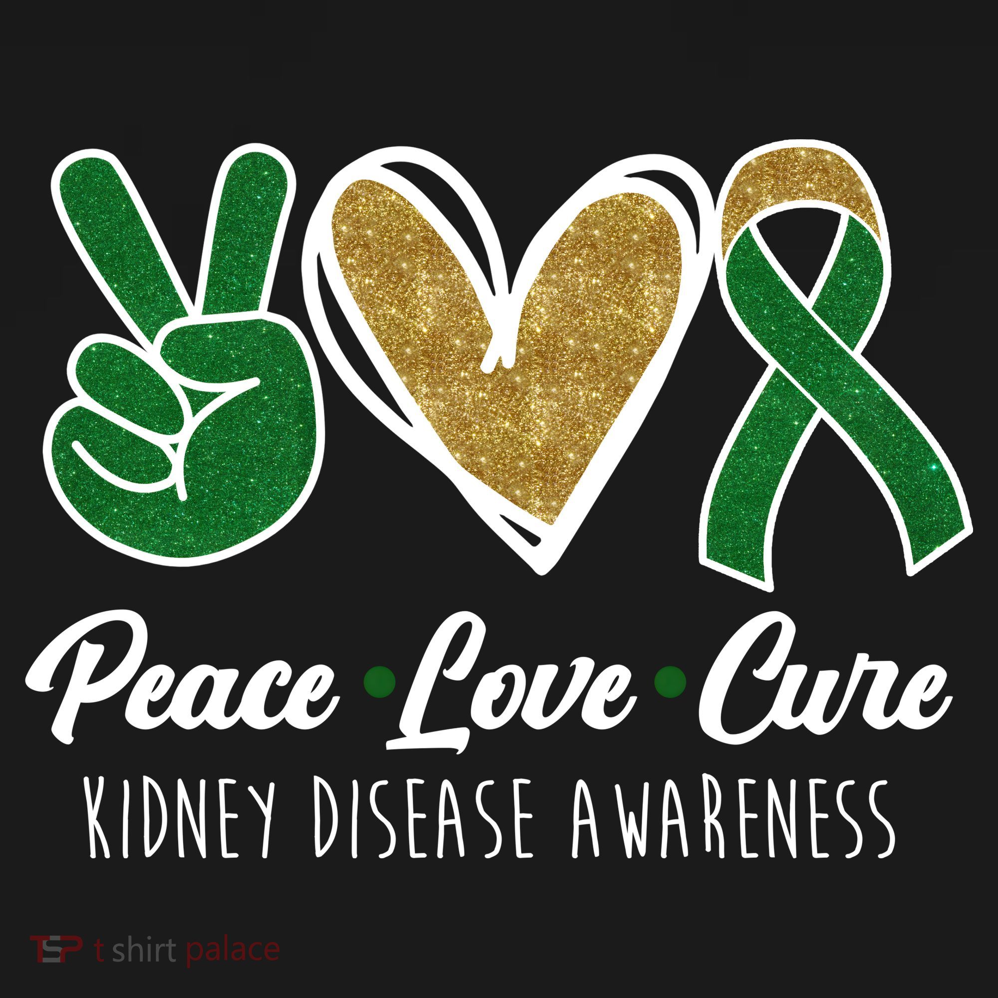 Peace Love Cure Kidney Disease Awareness Tote Bag